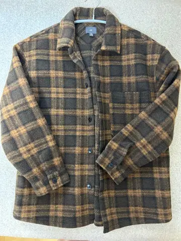 H&M 브라운 오렌지 체크 자켓 L
