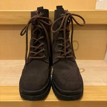 미스틱 다크 브라운 통굽 스웨이드 부츠