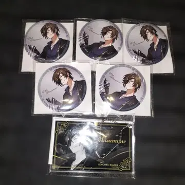 전국 BASARA 복권 다테 마사무네 캔뱃지 명함풍 아크릴 키링 6종