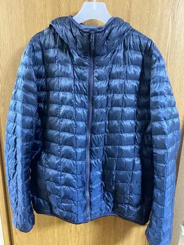 [ 레어 단종 ] 유니클로 네이비 후드 부착 퀼팅 다운 자켓 XL