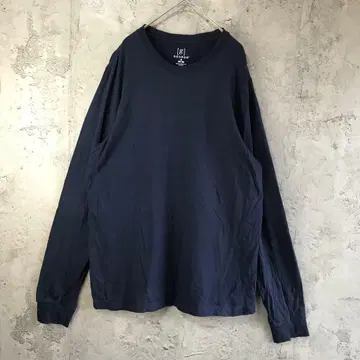 B1503 구제 의류 롱 T 네이비 무지 90s Y2K