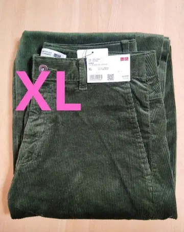 UNIQLO 코듀로이 커브 팬츠 코토니에 그린 XL 유니클로