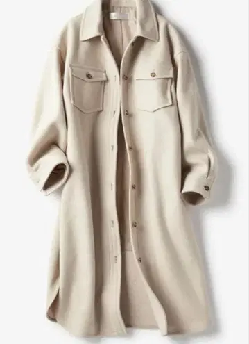두그라세 에어 멜톤 CPO 셔츠 코트 라이트 베이지 S