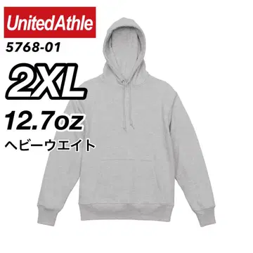 새상품 유나이티드 애슬레 12.7oz 헤비 웨이트 후드티 아쉬 2XL
