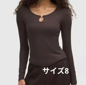 [새상품] 룰루레몬 티셔츠 키홀넥 긴팔 셔츠 사이즈 8