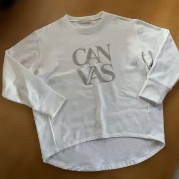 [새상품급] Mylanka CANVAS 로고 속기모 긴팔 티셔츠 화이트