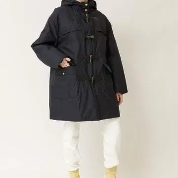 JOHNBULL 젬블 써모라이트 더플 코트 네이비