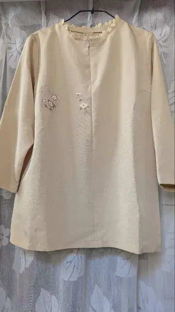 기모노 리메이크 긴팔 블라우스 꽃무늬 자수