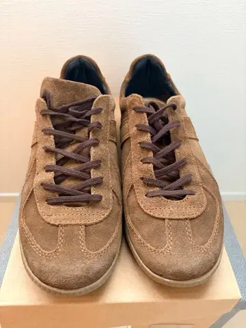 GERMAN TRAINeR 브라운 스웨이드 캐주얼 스니커즈