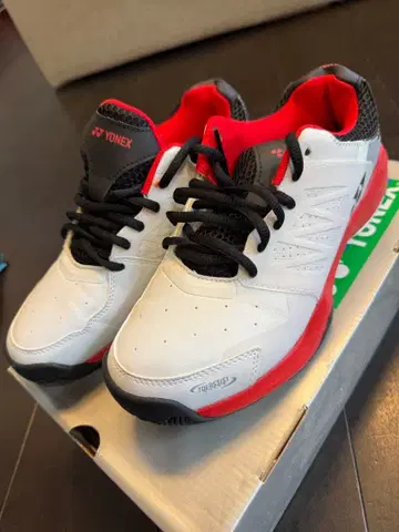 YONEX 24.5cm sht 105 테니스화 화이트 레드