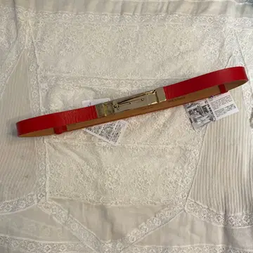 MAISON BOINET 레드 가죽 벨트