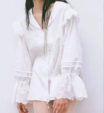 cotton lace sailor blouse tanakadaisuke