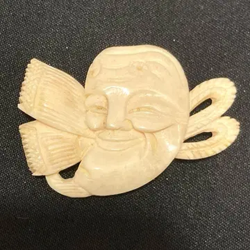 앤티크 웃는 얼굴 가면 디자인 오비 고정 띠