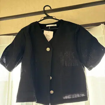 노카라 블랙 자켓 반팔