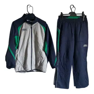 레어 90s UMBRO 상하의 세트 네이비/그린