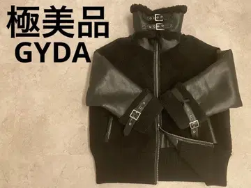 미사용급 GYDA BIG 칼라 와이드 립 B-3 자켓 블랙