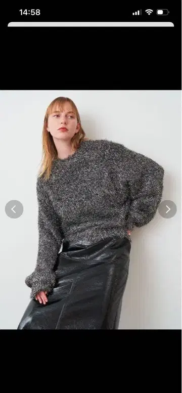 [ ELENDEEK ] 필름 라메 니트