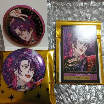 니지산지 IMPACT 태양조 와타라이 히바리 캔뱃지 사진풍 카드 세트