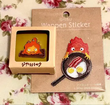 지브리 파크 칼시퍼 핀즈 핀 배지 하울의 움직이는 성 자수 패치