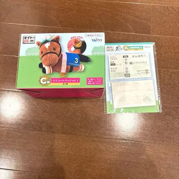 다이토 복권 HORSE HEROES 리버티 아일랜드 마스코트 배지 메모장