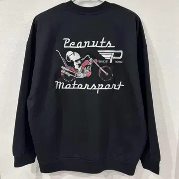 새상품 PEANUTS 스누피 바이크 할리 트레이닝복 남성용 L 자수