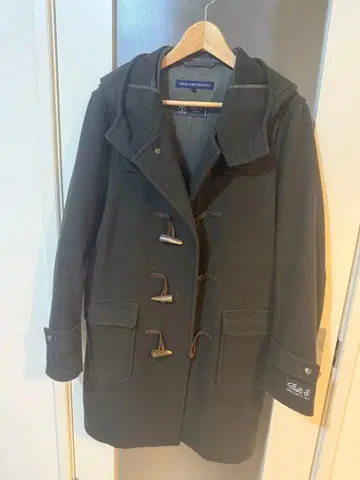 다크 그레이 더플 코트 울 혼방