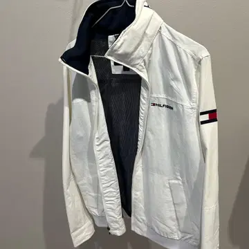 HILFIGER 화이트 나일론 자켓