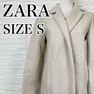 ZARA 자라 여성용 롱 코트 아이보리 S 사이즈 [ 3027 ]