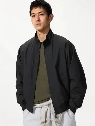 [ 신상 ] UNIQLO 해링턴 자켓 블랙 미사용품