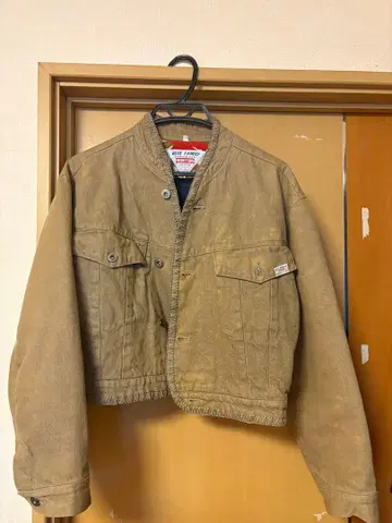 구제 베이지 데님 자켓 숏 기장