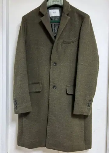 417 EDIFICE 올리브 그린 체스터 코트 울 캐시미어