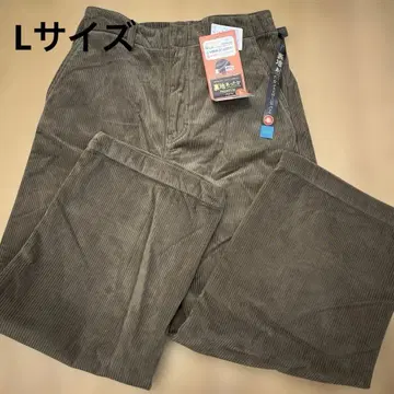 택 포함 새상품 시마무라 안감 따뜻한 와이드 팬츠 방풍 코듀로이