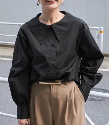 심플리시떼 여성용 빅 카라 셔츠 블라우스