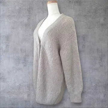 새상품급 어반리서치 로쏘 모헤어 혼방 헤어리 미들 가디건