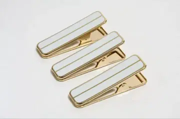 기모노 클립 핸디 클립 놋쇠제 화이트 대 3개 세트 일본제 초특가