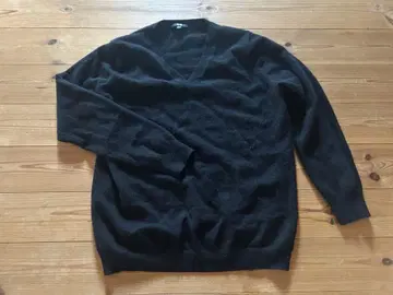 UNIQLO 캐시미어 V넥 스웨터 XL 블랙