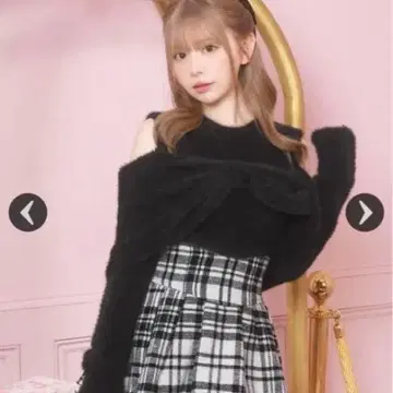 미셸 마카롱 리본 니트탑