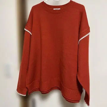 niko and - 오렌지 컬러 긴팔 니트 L