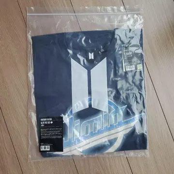 BTS 지민 Big Hit 빈티지 레트로 티셔츠 L 블루