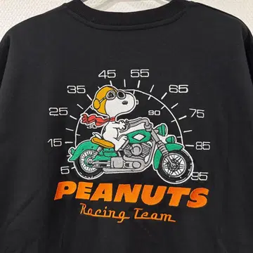 PEANUTS 스누피 바이크 할리 트레이닝복 남성용 L 자수 새상품