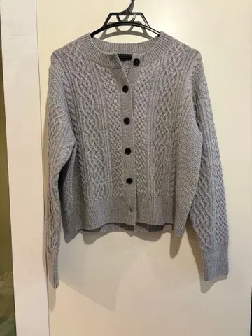 23구 케이블 니트 가디건 그레이