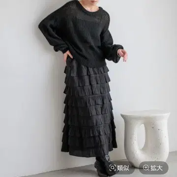 LOWRYSFARM 로리즈팜 프릴 스커트 블랙 새상품