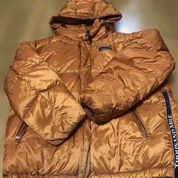 THOUSAND MILE 후드 부착 다운 자켓 오렌지