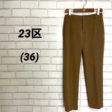 구하기 어려움 23구 베트남제 센터라인 팬츠 36 레이온 브라운 카멜