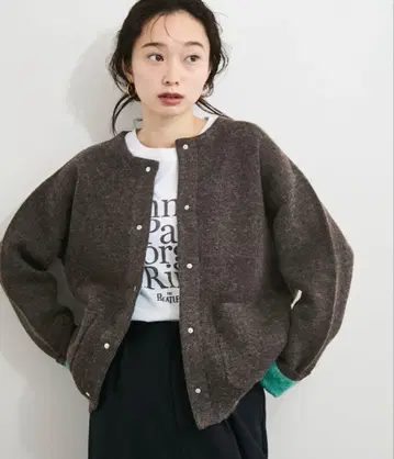 LE CERCLE par rope 더블 페이스 가디건