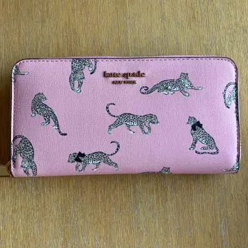 케이트 스페이드 뉴욕 장지갑 레오파드 핑크