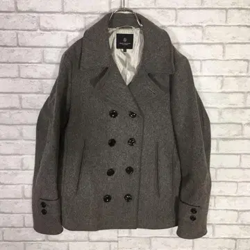 BEAUTY&YOUTH 숏 기장 피 코트 울 소재 그레이 S