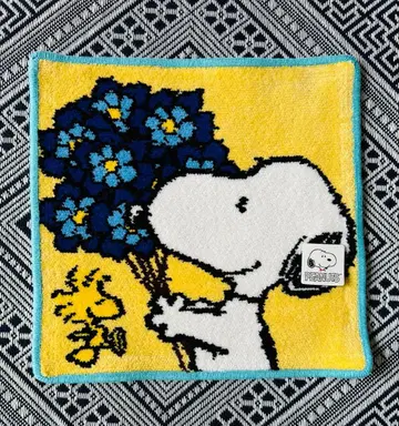 스누피 시니에르 직조 손수건 미사용 새상품