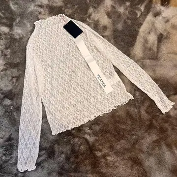 새상품 야마다야 트라노이 tranoi 레이스 프티 하이넥 상의