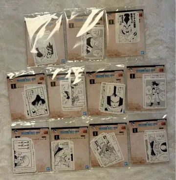 제일복권 드래곤볼 40th I상 시계 부품 스티커 11종 묶음 판매